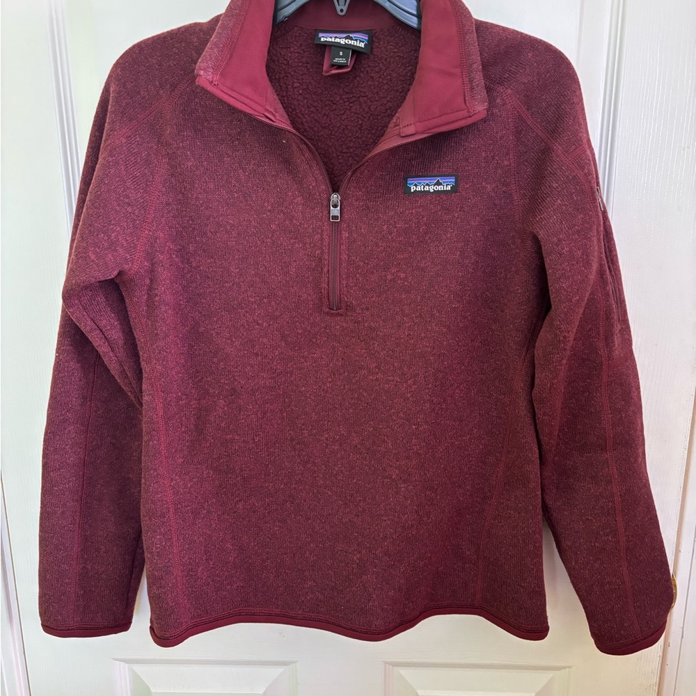 Patagonia Red Quarter-Zip Fleece Pullover